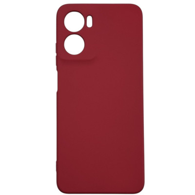 Накладка (з мікрофіброю) GETMAN Liquid Silk Full Camera для Motorola Moto G05 / E15 4G- темно-червоний Накладка (з мікрофіброю) GETMAN Liquid Silk Full Camera для Motorola Moto G05 / E15 4G- темно-червоний