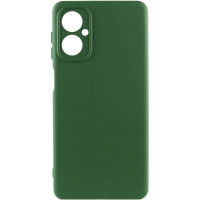 Накладка (з мікрофіброю) GETMAN Liquid Silk Full Camera для Motorola Moto G14- темно-зелений