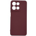 Накладка (з мікрофіброю) GETMAN Liquid Silk Full Camera для Motorola Moto G15 / Moto G15 Power / Moto G17 / Moto G17 Power- марсала