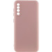 Накладка (з мікрофіброю) GETMAN Liquid Silk Full Camera для Samsung A50 / A30s- рожевий пісок