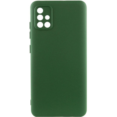 Накладка (з мікрофіброю) GETMAN Liquid Silk Full Camera для Samsung A51 / A515- темно-зелений Накладка (з мікрофіброю) GETMAN Liquid Silk Full Camera для Samsung A51 / A515- темно-зелений