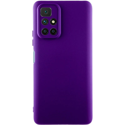 Накладка (з мікрофіброю) GETMAN Liquid Silk Full Camera для Xiaomi Redmi 10- ультра-фіолетовий