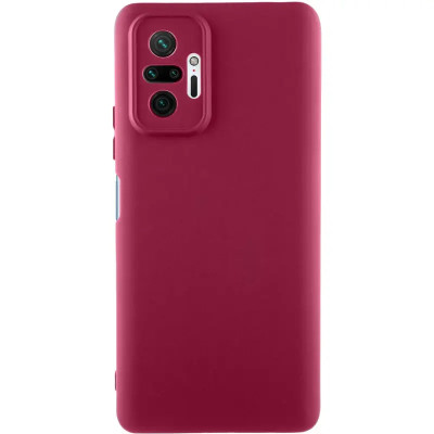 Накладка (з мікрофіброю) GETMAN Liquid Silk Full Camera для Xiaomi Redmi Note 10 Pro / Note 10 Pro Max- марсала Накладка (з мікрофіброю) GETMAN Liquid Silk Full Camera для Xiaomi Redmi Note 10 Pro / Note 10 Pro Max- марсала