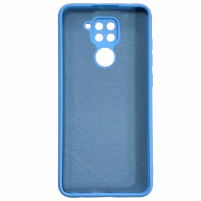 Накладка (з мікрофіброю) GETMAN Liquid Silk Full Camera для Xiaomi Redmi Note 9- блакитний Накладка (з мікрофіброю) GETMAN Liquid Silk Full Camera для Xiaomi Redmi Note 9- блакитний
