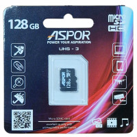 Карта пам`яті Aspor MicroSDHC 128GB UHS-III (Class 10) (тільки карта)