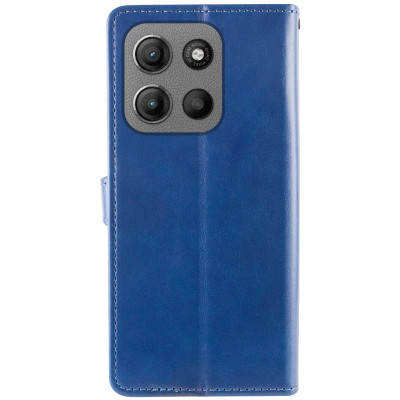 Чохол-книжка GETMAN Gallant шкіряний для Motorola Moto G15 / Moto G15 Power / Moto G17 / Moto G17 Power- синій