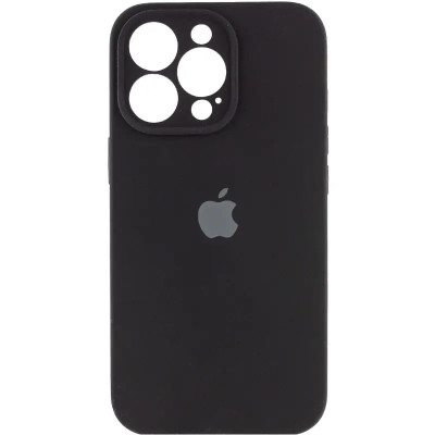 Накладка (з мікрофіброю) Silk Full Camera для iPhone 12 Pro Max- чорний