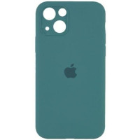 Накладка (з мікрофіброю) Silk Full Camera для iPhone 13- сосново-зелений