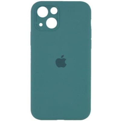 Накладка (з мікрофіброю) Silk Full Camera для iPhone 13- сосново-зелений