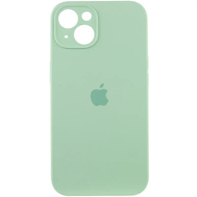 Накладка (з мікрофіброю) Silk Full Camera для iPhone 13- фісташковий