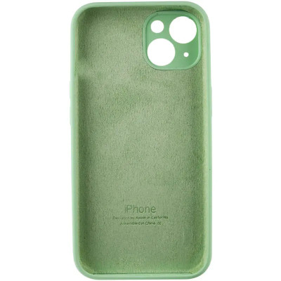 Накладка (з мікрофіброю) Silk Full Camera для iPhone 13- фісташковий