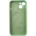 Накладка (з мікрофіброю) Silk Full Camera для iPhone 13- фісташковий
