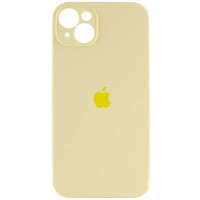Накладка (з мікрофіброю) Silk Full Camera для iPhone 15- світло-жовтий