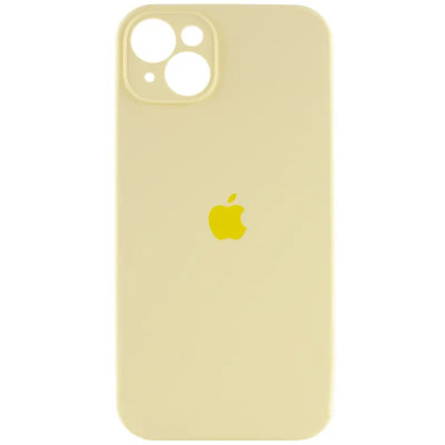 Накладка (з мікрофіброю) Silk Full Camera для iPhone 15- світло-жовтий