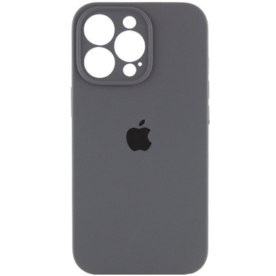 Накладка (з мікрофіброю) Silk Full Camera для iPhone 15 Pro- темно-сірий