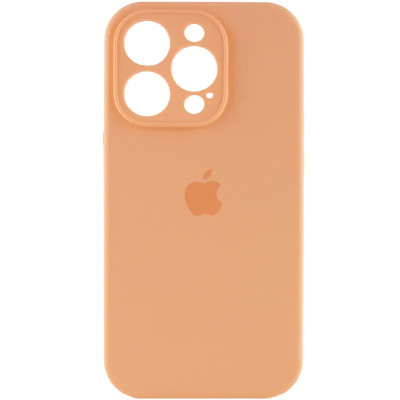 Накладка (з мікрофіброю) Silk Full Camera для iPhone 15 Pro- світло-помаранчевий
