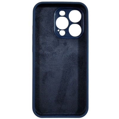 Накладка (з мікрофіброю) Silk Full Camera для iPhone 15 Pro- чорничний