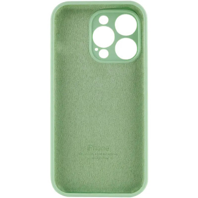 Накладка (з мікрофіброю) Silk Full Camera для iPhone 15 Pro- фісташковий