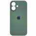 Накладка (з мікрофіброю) Silk Full Camera для iPhone 16- сосново-зелений
