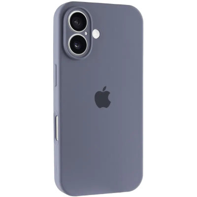Накладка (з мікрофіброю) Silk Full Camera для iPhone 16- сіра лаванда