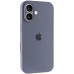 Накладка (з мікрофіброю) Silk Full Camera для iPhone 16- сіра лаванда