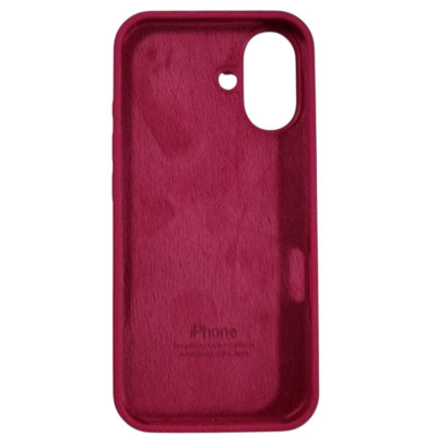 Накладка (з мікрофіброю) Silk Full Camera для iPhone 16- червона троянда