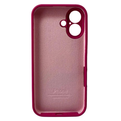 Накладка (з мікрофіброю) Silk Full Camera для iPhone 16- червона троянда