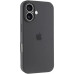 Накладка (з мікрофіброю) Silk Full Camera для iPhone 16 Plus- темно-сірий