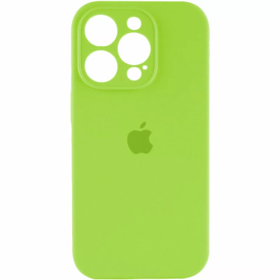 Накладка (з мікрофіброю) Silk Full Camera для iPhone 16 Pro Max- кислотно-зелений