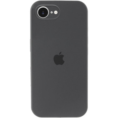 Накладка (з мікрофіброю) Silk Full Camera для iPhone 16e / iPhone 17e- темно-сірий