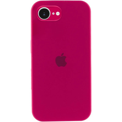 Накладка (з мікрофіброю) Silk Full Camera для iPhone 16e / iPhone 17e- червона троянда