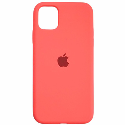 Накладка (з мікрофіброю) Silk Full Protective для iPhone 11- кораловий