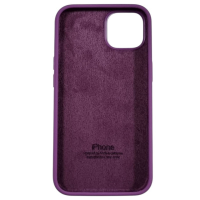 Накладка (з мікрофіброю) Silk Full Protective для iPhone 13- виноградний