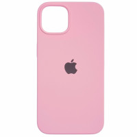 Накладка (з мікрофіброю) Silk Full Protective для iPhone 13- світло рожевий