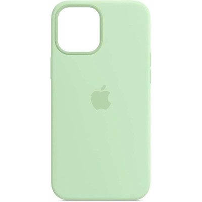 Накладка (з мікрофіброю) Silk Full Protective для iPhone 13- фісташковий