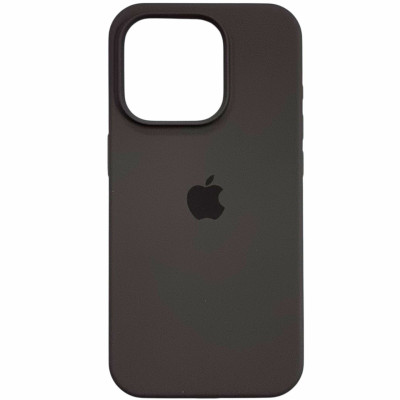 Накладка (з мікрофіброю) Silk Full Protective для iPhone 13 Pro- темно-коричневий