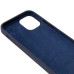 Накладка (з мікрофіброю) Silk Full Protective для iPhone 14- темно-синій
