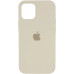 Накладка (з мікрофіброю) Silk Full Protective для iPhone 14- античний білий
