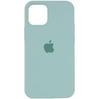Накладка (з мікрофіброю) Silk Full Protective для iPhone 14 Pro Max- світло-бірюзовий