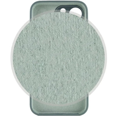 Накладка (з мікрофіброю) Silk Full Protective для iPhone 15- фісташковий