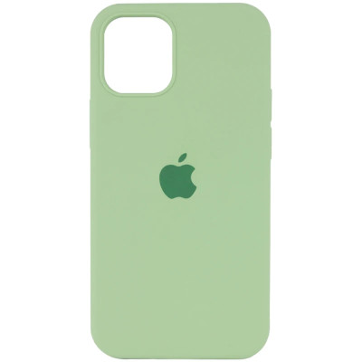 Накладка (з мікрофіброю) Silk Full Protective для iPhone 15- фісташковий