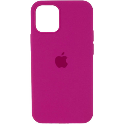 Накладка (з мікрофіброю) Silk Full Protective для iPhone 15 Pro Max- малиновий