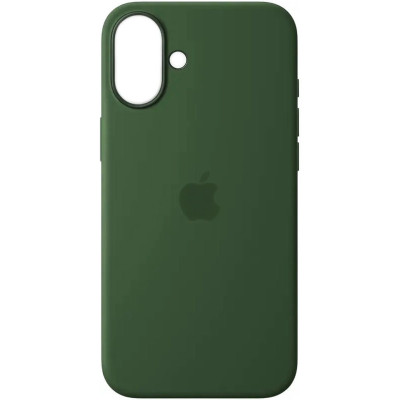 Накладка (з мікрофіброю) Silk Full Protective для iPhone 16- темно-оливковий