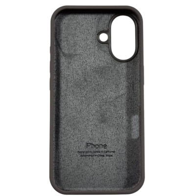 Накладка (з мікрофіброю) Silk Full Protective для iPhone 16- темно-коричневий
