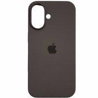 Накладка (з мікрофіброю) Silk Full Protective для iPhone 16- темно-коричневий
