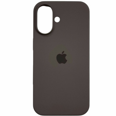 Накладка (з мікрофіброю) Silk Full Protective для iPhone 16- темно-коричневий