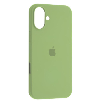Накладка (з мікрофіброю) Silk Full Protective для iPhone 16- фісташковий