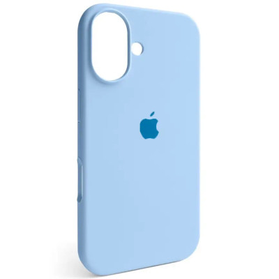 Накладка (з мікрофіброю) Silk Full Protective для iPhone 16- бузково блакитний