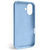 Накладка (з мікрофіброю) Silk Full Protective для iPhone 16- бузково блакитний
