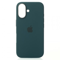 Накладка (з мікрофіброю) Silk Full Protective для iPhone 16- зелена трава